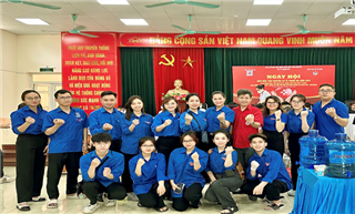 Đoàn viên thanh niên, Đoàn viên công đoàn, người lao động Trường Cao đẳng Kinh tế Công nghiệp Hà Nội tham gia hiến máu tình nguyện năm 2023